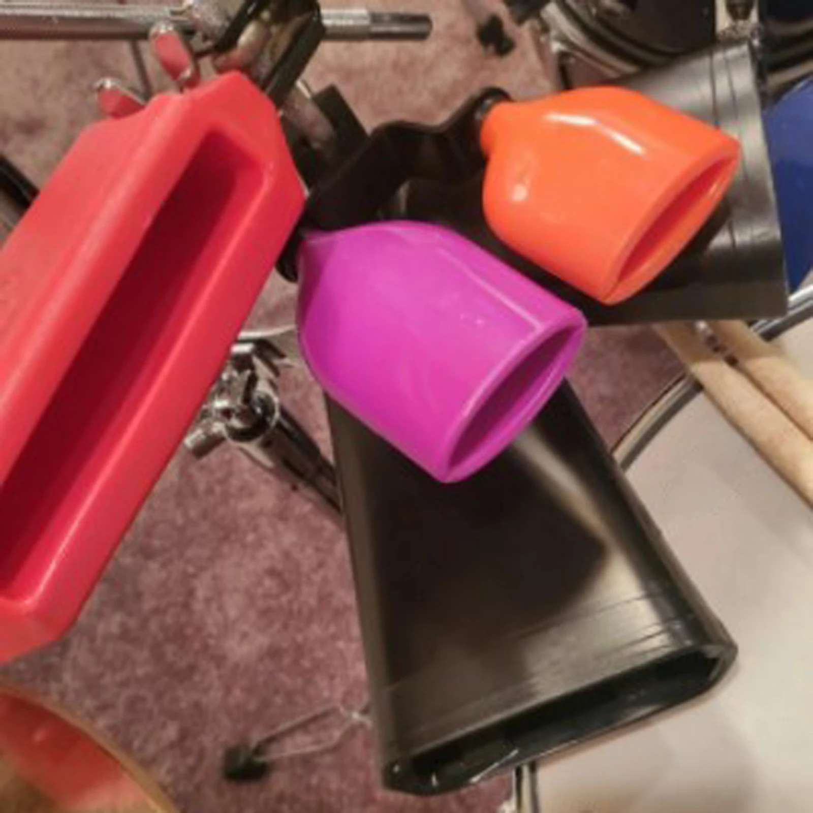 Children Percussion Instruments High and Low Sound Knocker Drum Part Percussion Noisemaker Cowbell Double Mounted Bell Set Accessories children percussion instruments