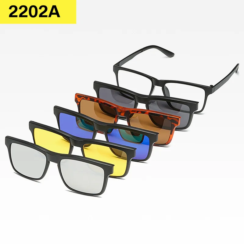 6 In 1 Magnetic Suction Frame TR Lens Holder Interchangeable For Men And Women, Sunshade Polarized Set, Sunglasses 5