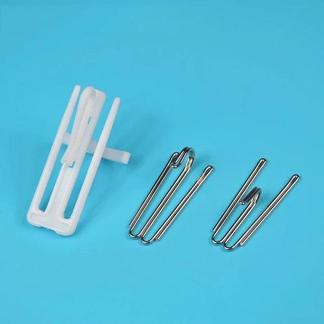 Stainless Metal Two /Four Fork Hook For Curtain Plastics Styling Hook For S  Fold Curtains Rail DIY Home Tape Curtain Accessories - AliExpress