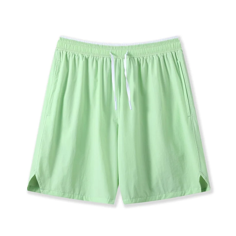 Men's Summer Solid Casual Sports Shorts Outdoor Loose Quick Drying Capris Breathable Basketball Fitness Training Quarter Pants