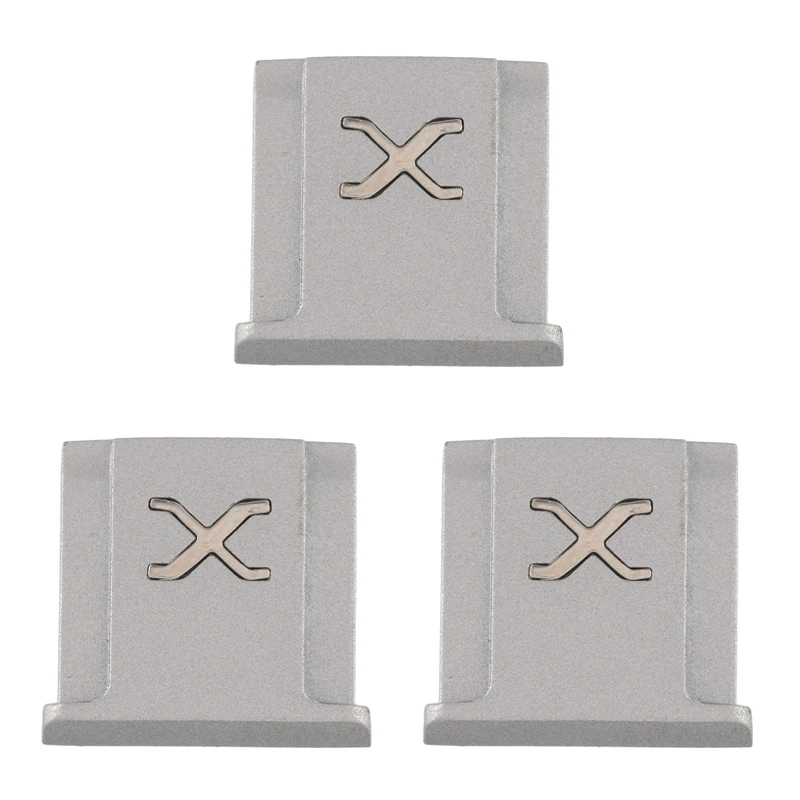 3X Adatto Per Fuji X-T4 X-T3 X-T2 X-T30 X-T20 X-E3 X-E2 X-Pro3 X-Pro2 X30 X10 Hot Shoe Embedded Flash Hot Shoe Argento