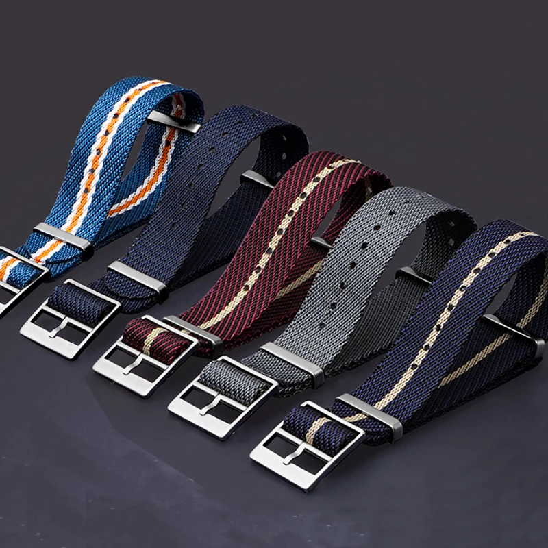 Cinturino In Nylon Intrecciato Zulu Band Per Swatch X Blancpain 22Mm Fibbia In Acciaio Inossidabile Uomo Donna Tessuto In Tela Morbida Sostituire Il C