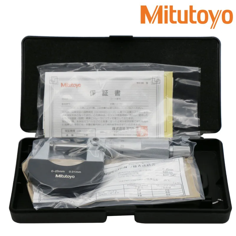 Description Picture 6 of itemMitutoyo Original Outside Micrometers,Heat-insulated frame,102-301 0-25mm,102-302 25-50mm,graduation 0.01mm