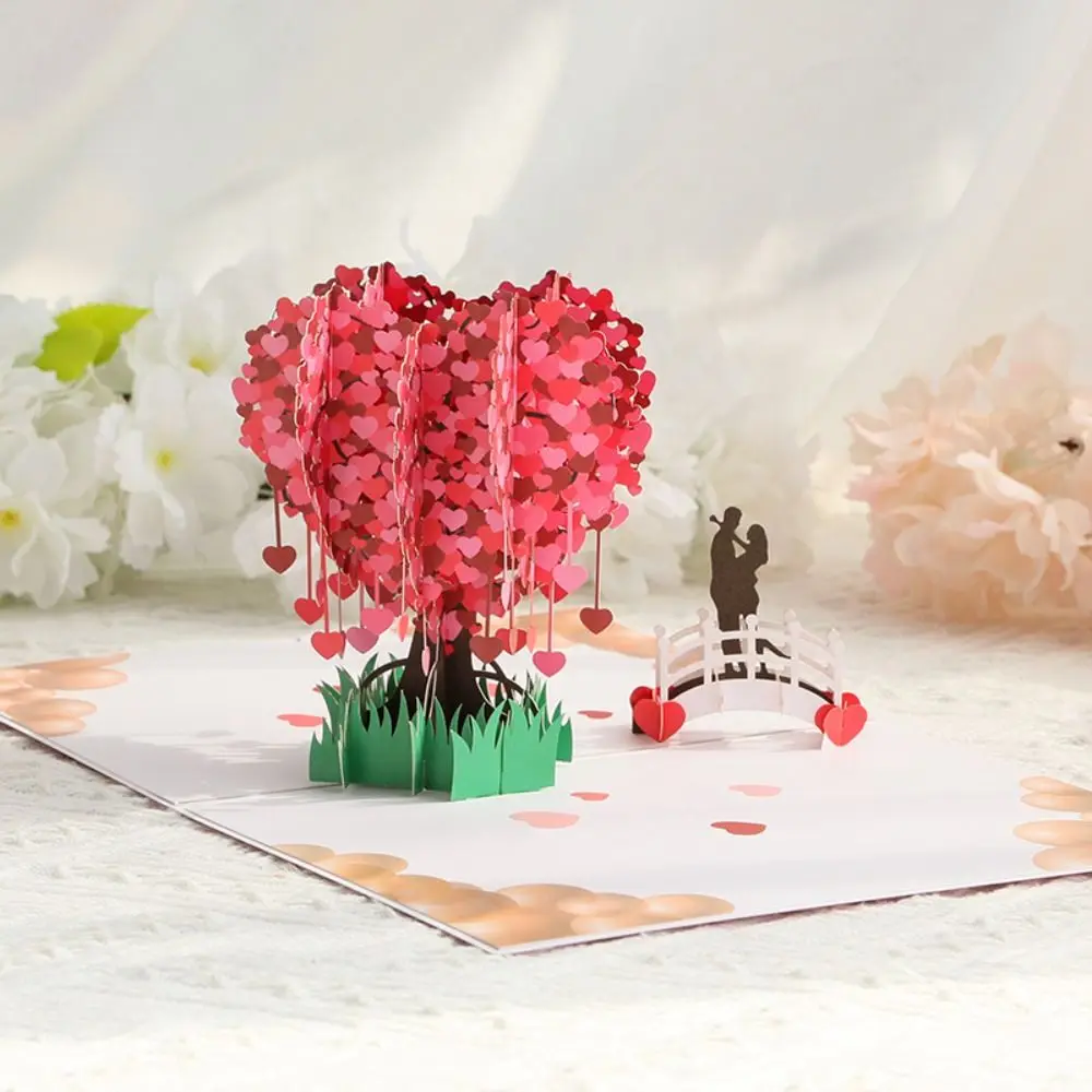 

Love Forever 3D Pop-Up Valentine's Day Cards Handwriting Happy Valentines Day Pop UP Greeting Cards Handmade Paper Sculpture