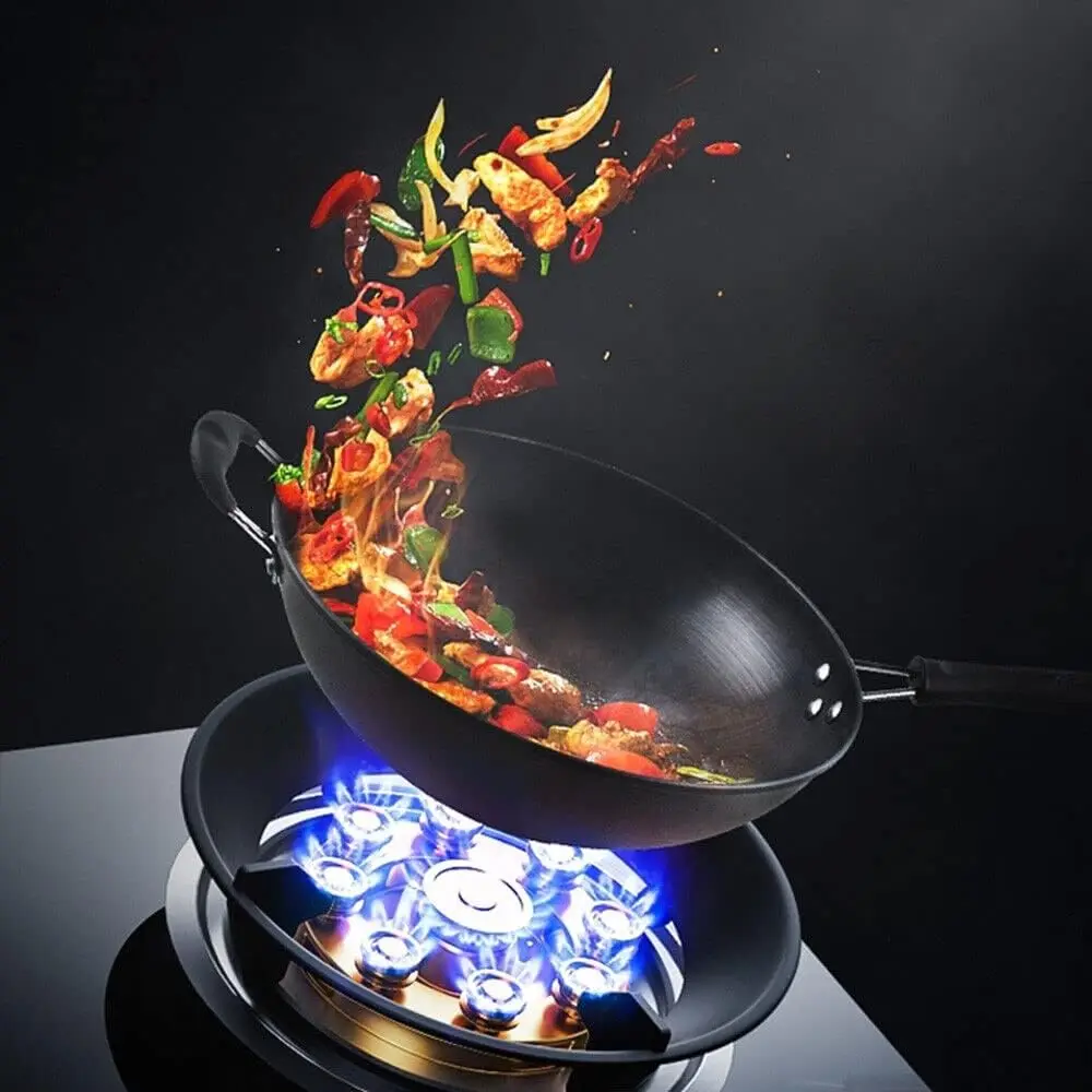 Cooktop with 2 Metal Knob, Burner Gas Stovetop Stainless Steel Built-in Hob, Built-in Natural Gas Cooker Stove