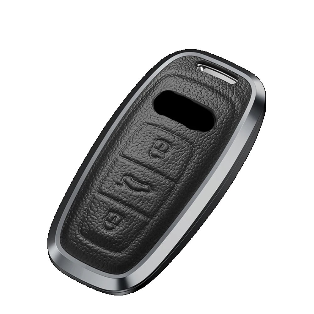 Premium Alloy Leather Car Remote Key Case Holder – Durable Luxury Auto Accessory