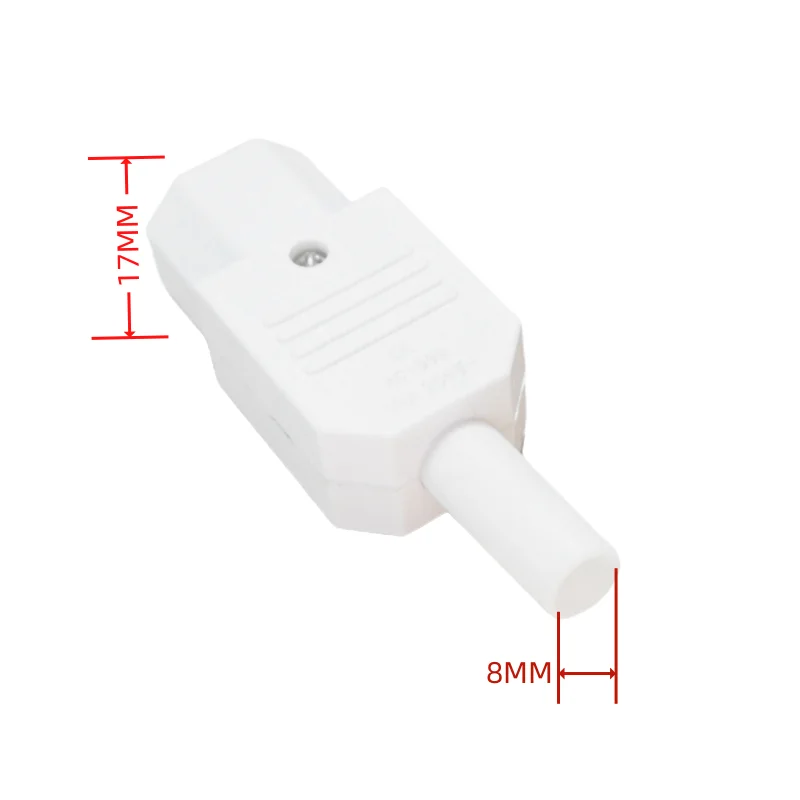 10A 250V IEC C13 / C14 Male Plug Rewirable Power Connector 3 pin ac Socket