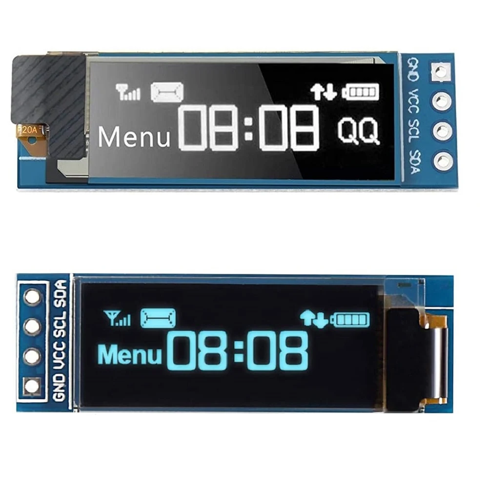 0.91 Inch OLED LCD Display Module 128x32 4Pin SSD1306 Driver IIC I2C Serial Screen DC 3.3V~5V for Arduino(Pins Soldered) with display module lcd display module oled display module