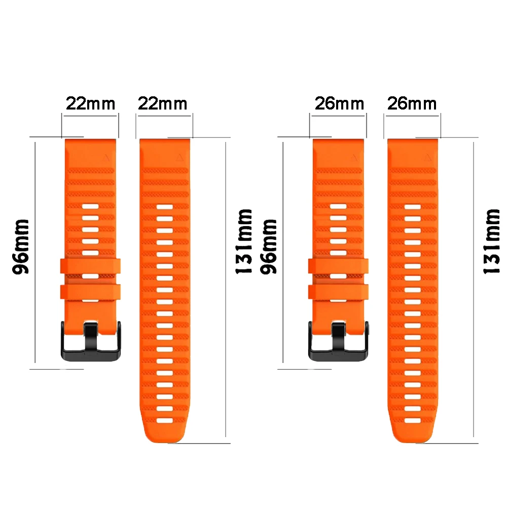 QuickFit 26mm 22mm Watch Strap For Garmin Fenix 7X 7 Pro Sapphire Solar Silicone Watchband 6X 6 Pro 5X 5 Plus Instinct2 Bracelet