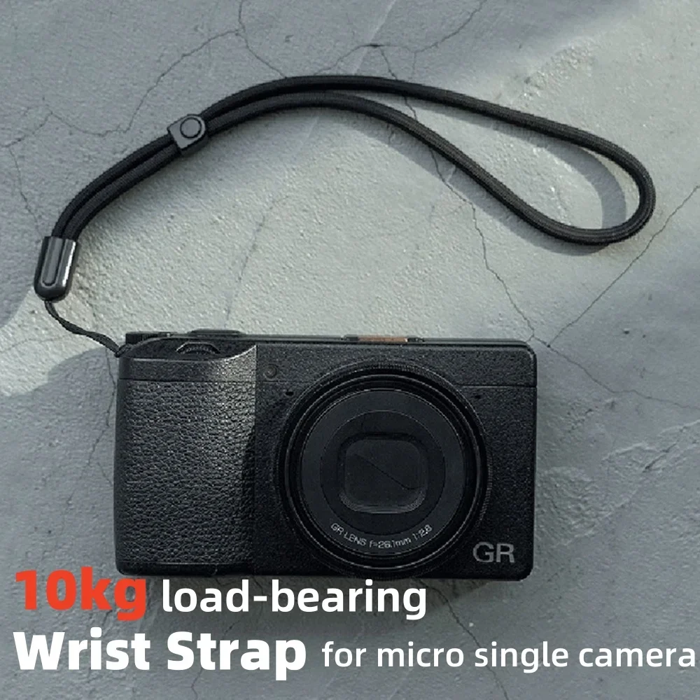 Bracelet Poignet Appareil Photo Noir - Sangle Sécurité 10kg pour GoPro, Sony, Canon