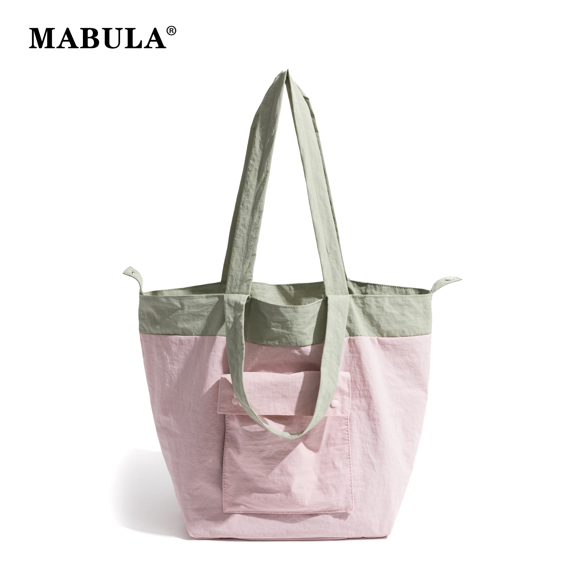 

Простая повседневная сумка MABULA на ремне, легкий нейлоновый женский тоут, квадратная Складная дамская сумочка