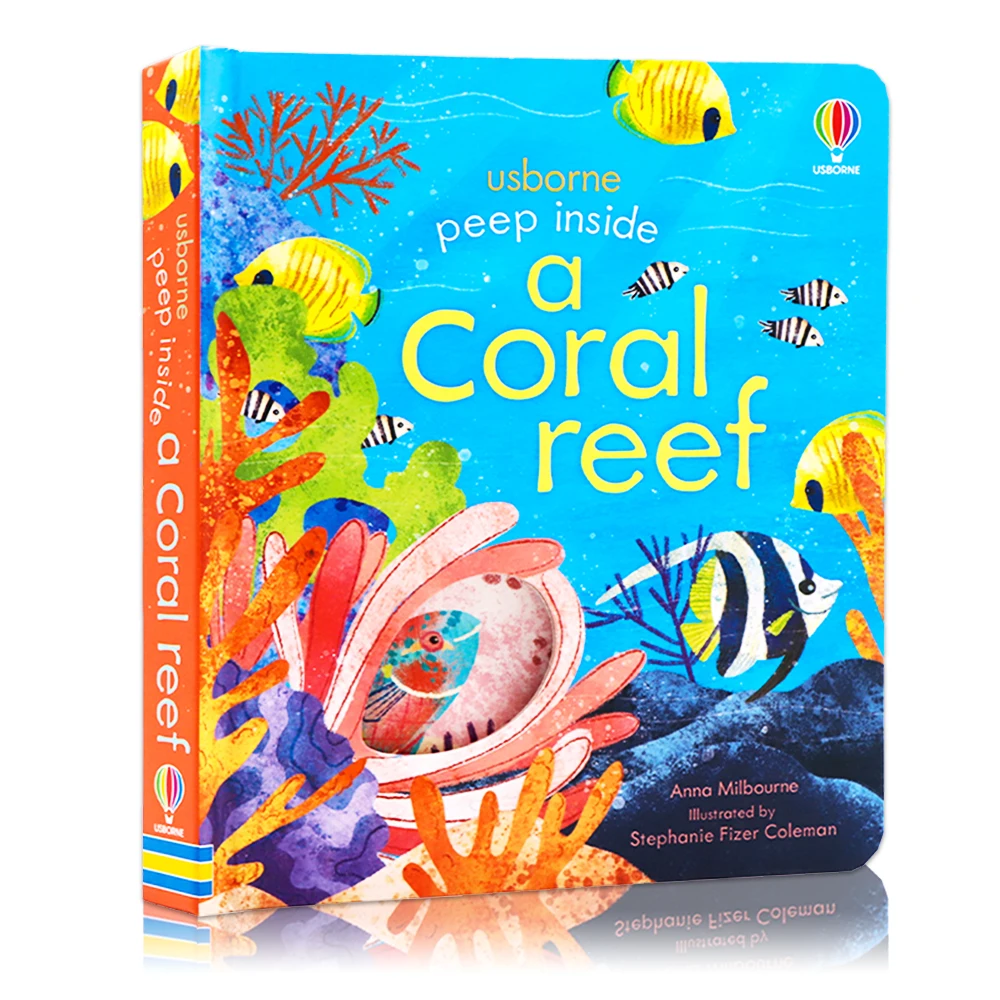 

A Coral Reef Kids Usborne Peep Inside English Picture Flip Book Children Early Education Activity Book Bedtime Reading