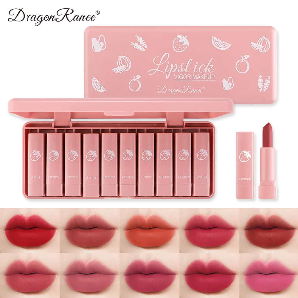 thumbnail image 1 of Pink Lipstick Gift Box Set Fruit Lipstick Brightening Lip Color Matte Matte Lipstick Non-Stick Cup Lip Gloss Valentine's Day Gift Moisturizing Whitening Long-Lasting Lipstick, 1 of 4