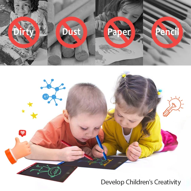 Tablette de dessin LCD colorée pour enfants, tableau graphique électronique, tampons d'écriture manuscrite portables ultra-minces, cadeaux pour enfants, 8.5 pouces 6
