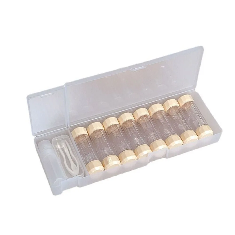 Stylish Portable Colored Contact Lens Case Set - 8-Piece Travel Container