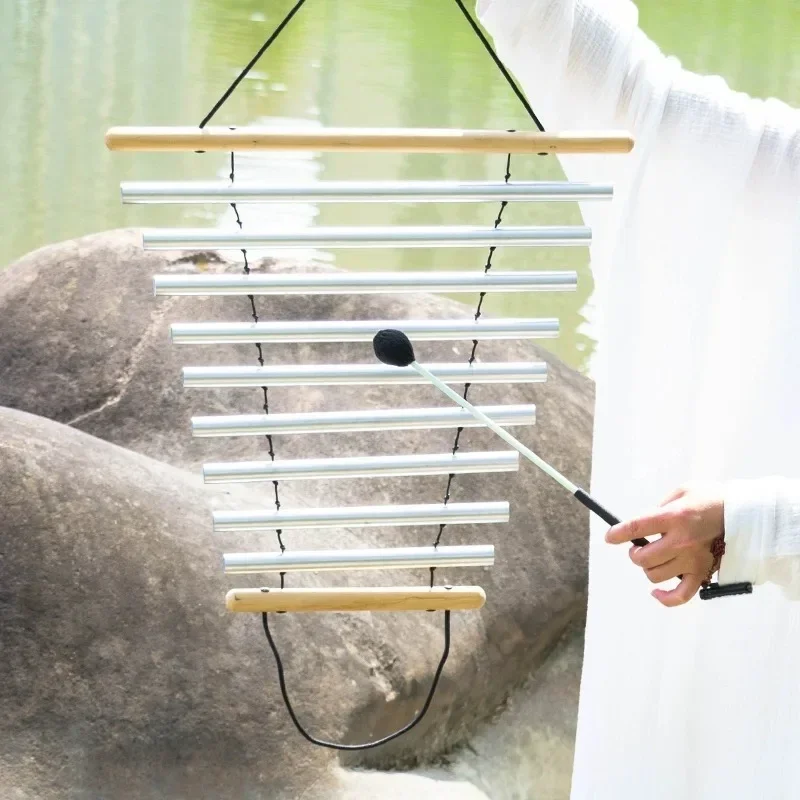 Natural Healing Chime Meditation Bell Outdoor Wind Chimes Spiritual Chakra Yoga Jingle Bells Sound Percussion Musical Instrument bamboo wind chimes meditation chimes energy chimes