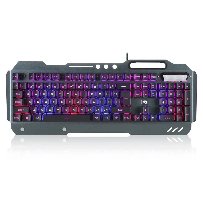 Teclado ergonómico alámbrico de 105 teclas con luces led rgb / stylos tech  – Joinet