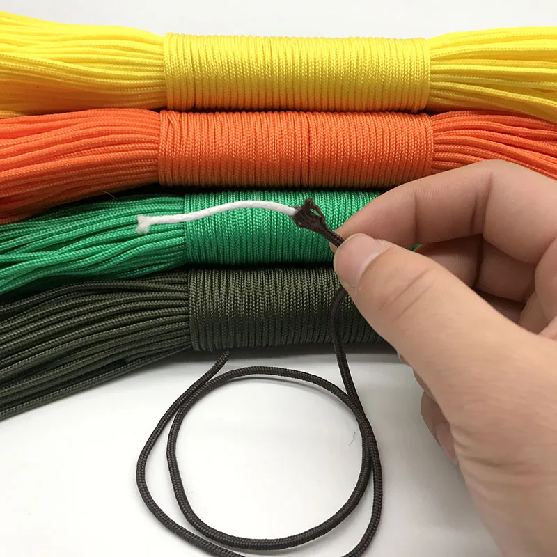 Paracord Dia 2mm One Stand Cores Paracord For Survival Parachute Cord Lanyard Camping Climbing Rope Hiking Jewelry Making