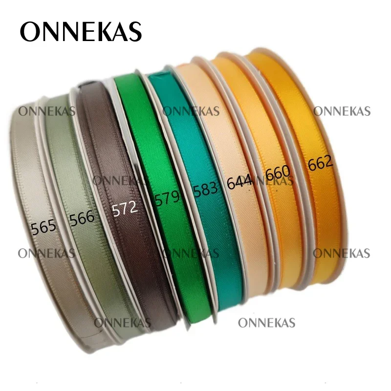 22.5M 6mm Double Faced SATIN RIBBON / Polyester Double Sided Satin Ribbons for Crafting/ Mini Bows Making Ribbon satin ribbons ribbon decoration ribbon supplies satin ribbon