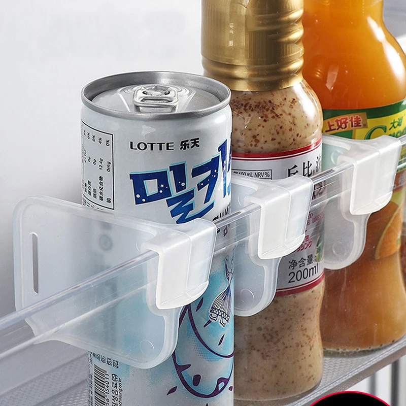 20 Pieces Fridge Organizer Storage Organization Divider Plastic Storage Divider Plywood Kitchen Bottle and Jar Rack Organizer 2