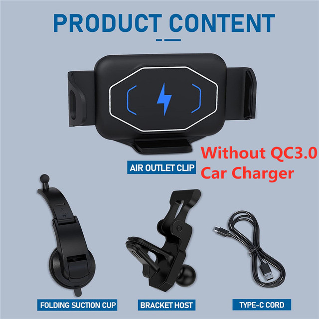 Wireless Charger 15W Auto Clamping Phone Mount Holder For XiaoMi Samsung Galaxy Fold Z Fold 2 3 iPhone 12 Max Huawei Mate X