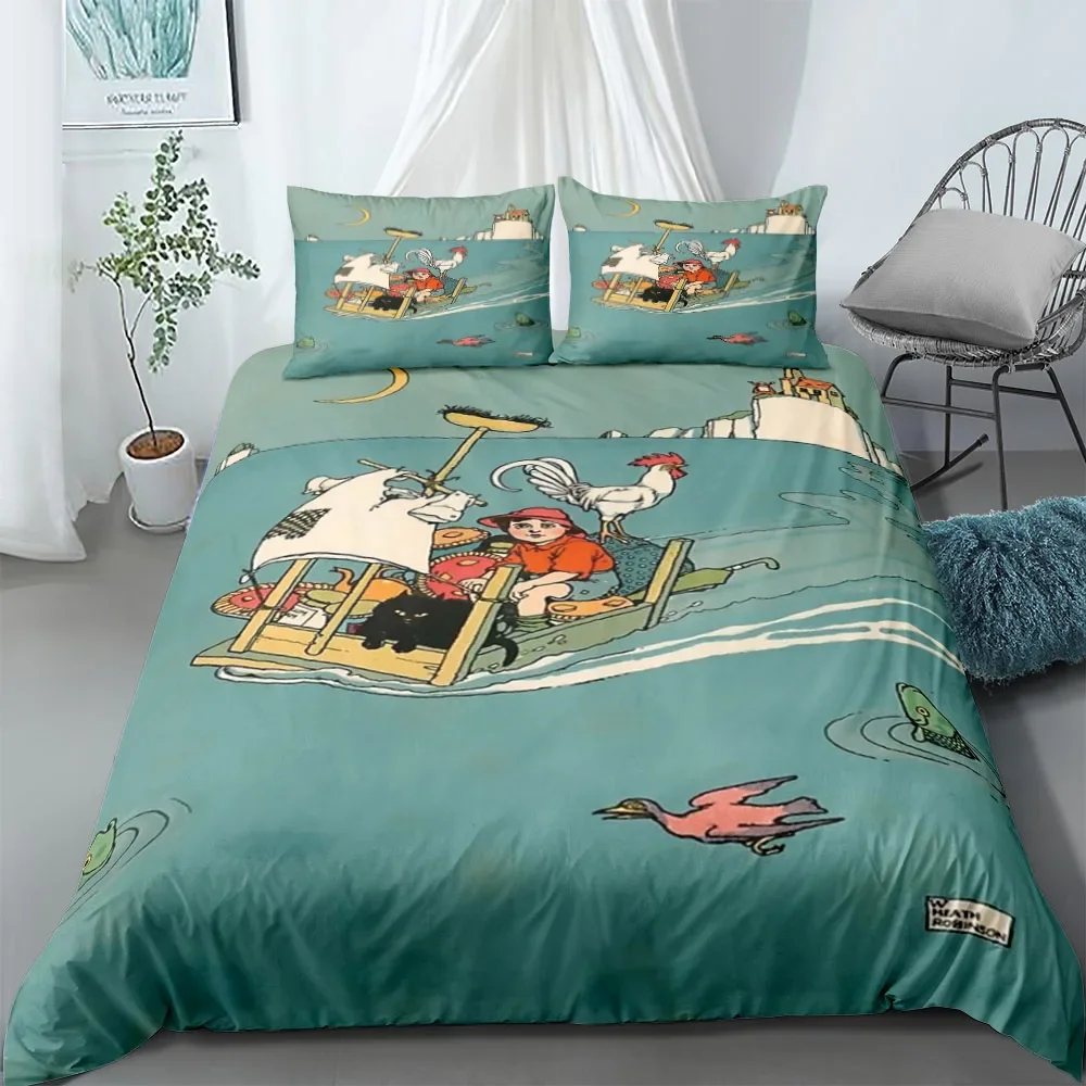 Thumbelina Prince Bedding Set without sheet King Queen Double Full Twin Single Size Bed Linen Set 6