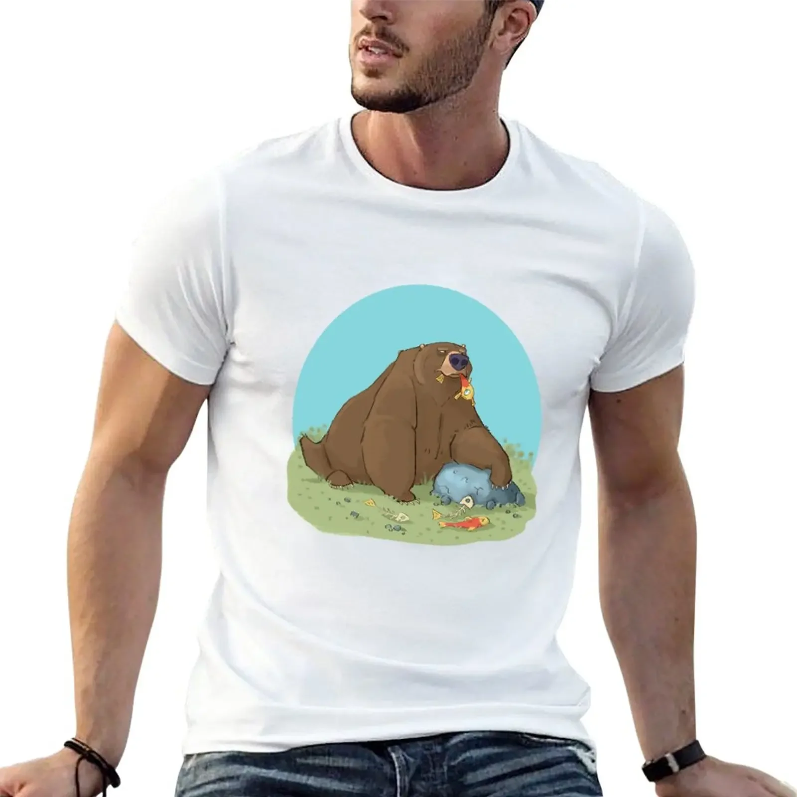 

Bear 747 T-Shirt heavyweights Aesthetic clothing mens workout shirts