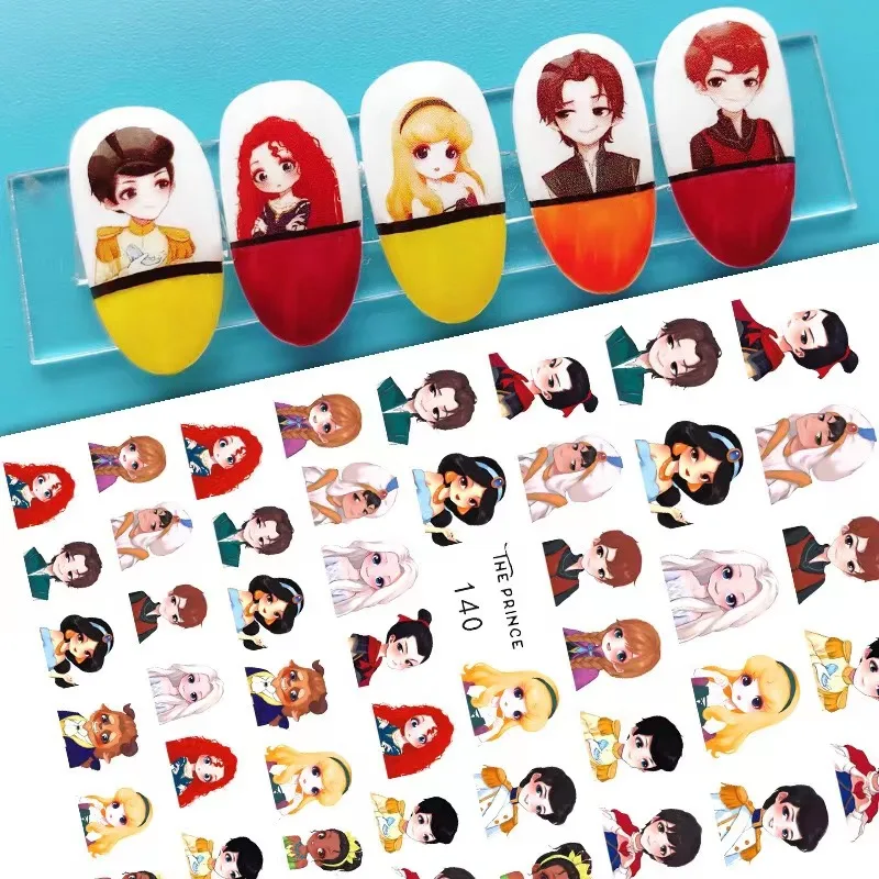 Nail Stickers 3D Cartoon Nail Art Decoration Disney Mickey Stitch Stickers Art Decals DIY Anime Supplies