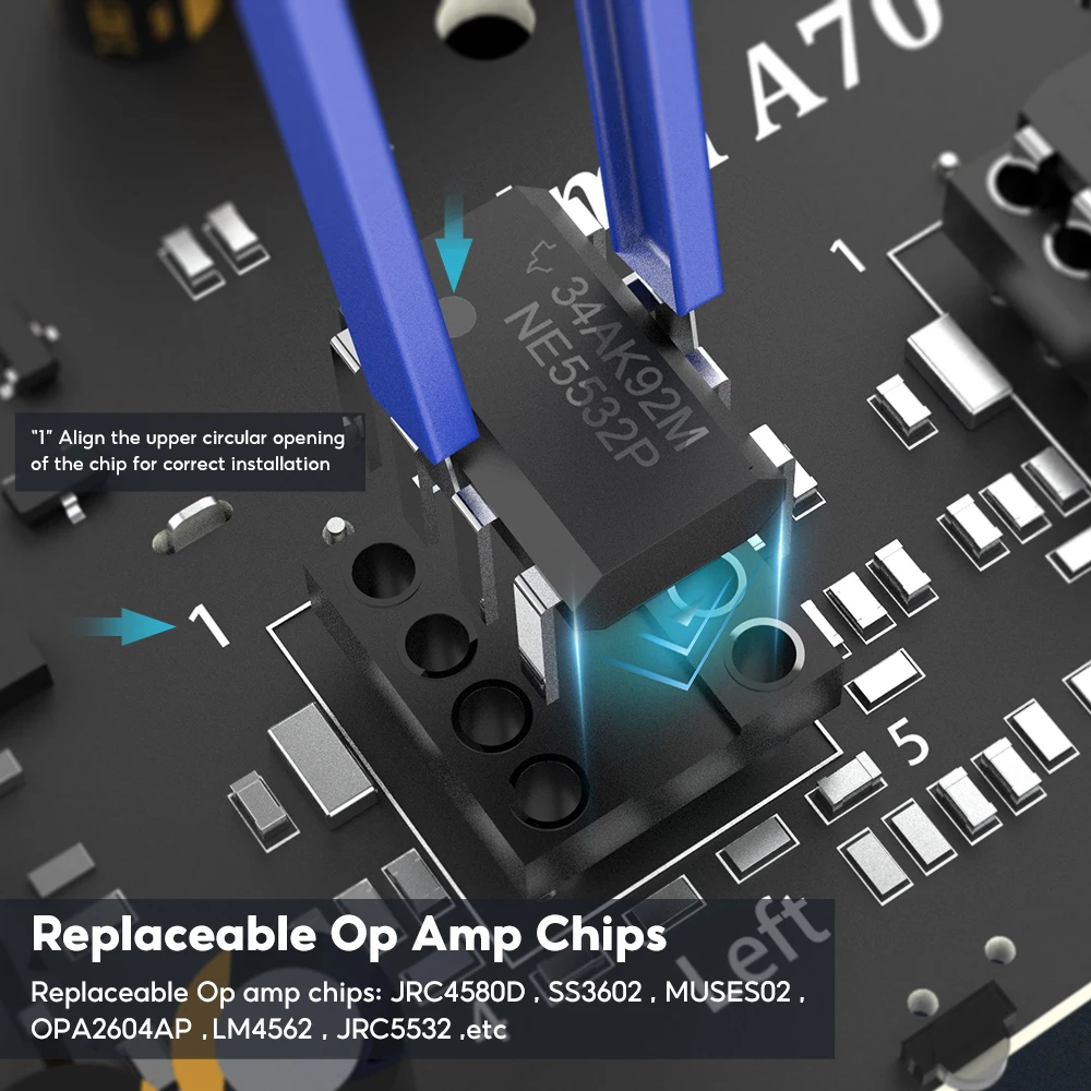 オーディオアンプAIYIMA-A70 W x 2,300,tpati3255,12v,バランス入力