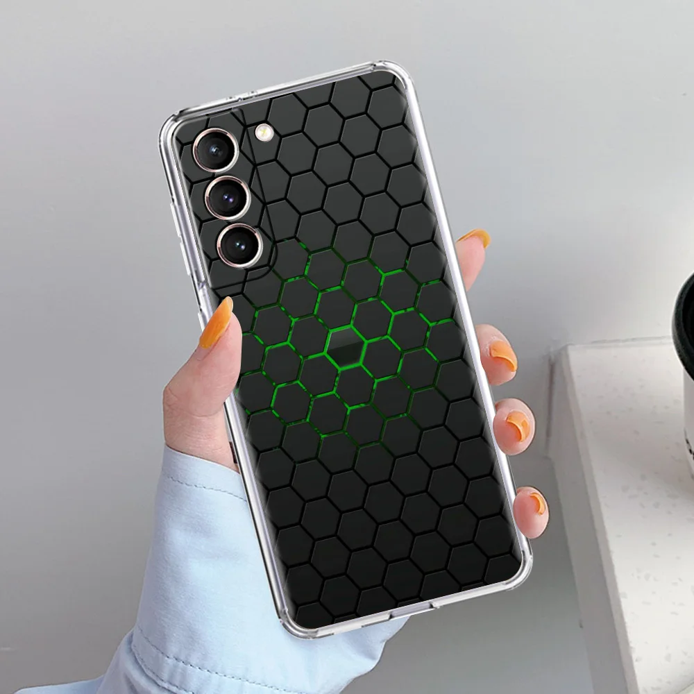 Honeycomb Pattern Soft Clear Phone Case
