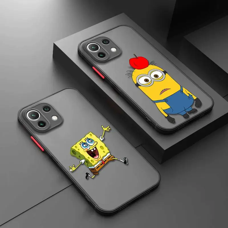 Чехол S-Губка Боб для телефона Xiaomi Poco X3 X4 NFC 12T Pro X5 Mi 11 Lite 12 C40 Honor X8 X9 50 90 9X Pro Y6P Y7A Y7P Y8P