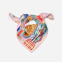 53cm Design Gorgeous Saddle Brand Square Scarf Woman New Silk Scarf Women Bandana Luxury Headband Hijab Foulard Neckerchief - Image 4