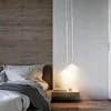 Superfine 2CM Led Pendant Lights Long Tube Hanging Lamp Kitchen Island Dining Room Table Pendant Lamp Bedroom Bedside Droplight 4