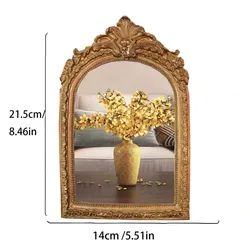 European Vintage Gold Arched Lace Photo Frame Display Rack - Elegant Home Decor and Photography Prop Anniversary Gift (7inch)