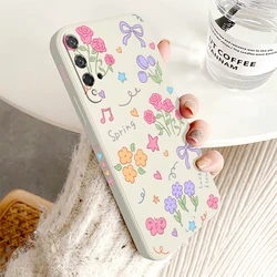 Custodia in silicone con fiore elegante e fiocco - Cover protettiva morbida