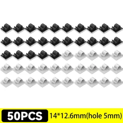 Self-Adhesive Cable Clips Organizer Set - Wire Holder & Cord Management for Desk, Car, and Home Office (50 Mixed)