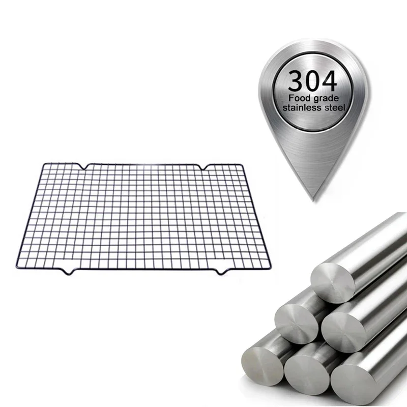 Baking Cooling Rack Non-stick Steel Baking Rack Tray for Cake Biscuit Cookie