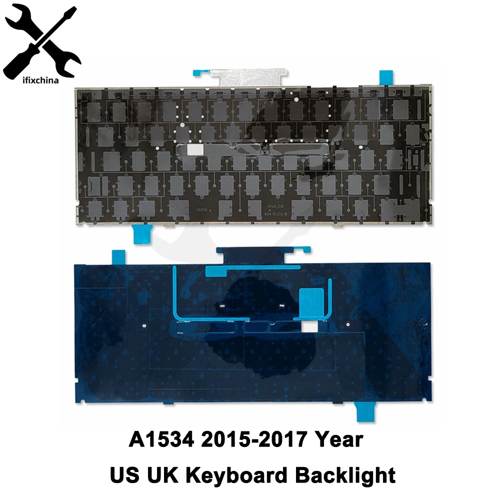 Nuova Retroilluminazione Della Tastiera A1534 Per Macbook Retina 12 "A1534 Riparazione Della Tastiera 2015 2016 2017