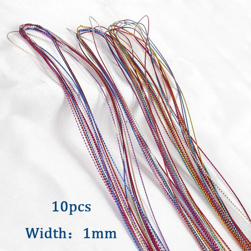 Corda per capelli intrecciata fatta a mano da donna, in nastro di seta a colori misti, accessorio per acconciature fai da te, per intrecciare e annodare i capelli - immagine 6