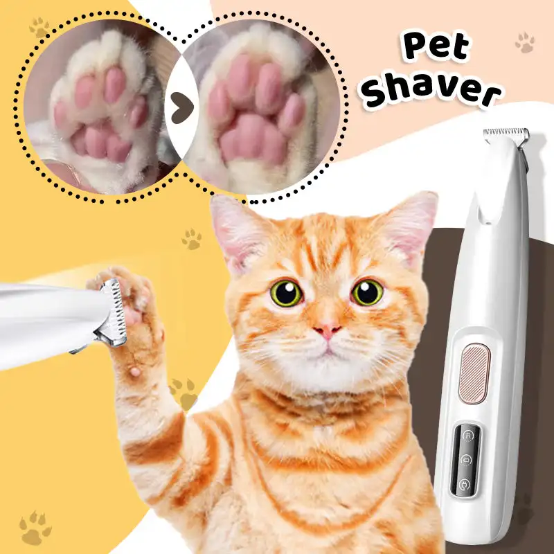 Fully Waterproof Rechargeable Pet Shaver with LED Light Cats Hair Trimmer Dog Hair Care Supplies Safe Dog Clippers for Grooming 2