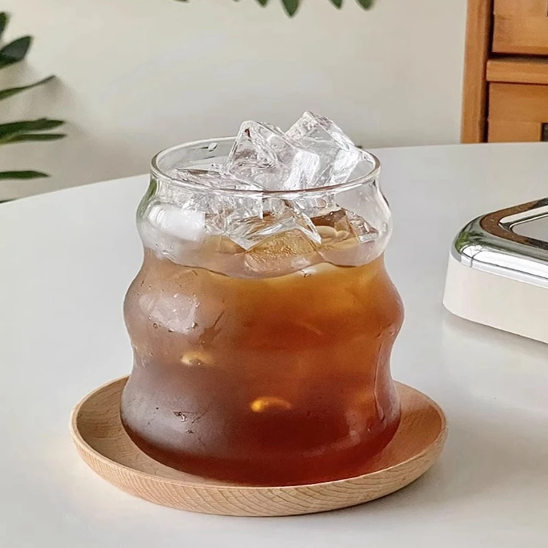 

6PCS Glass Cup Heat-Resistant Tumbler Drinkware Transparent Tea Juice Milk Coffee Mug Home Water Glasses Mug