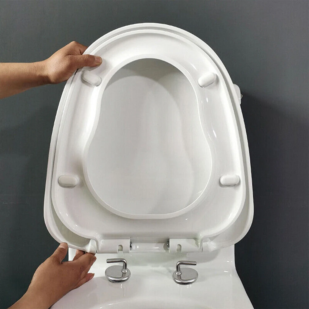 2Pcs Toilet Seat Hinge Stainless Steel Toilet Cover Mounting Connector Lid Hinge Mounting Fittings Replacement Parts toilet seat accessories toilet hinge replacement