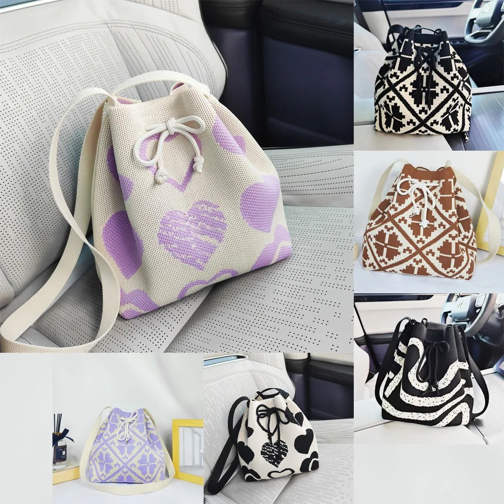 

Женская вместительная трикотажная сумка, модная повседневная сумка через плечо, ручная сумка