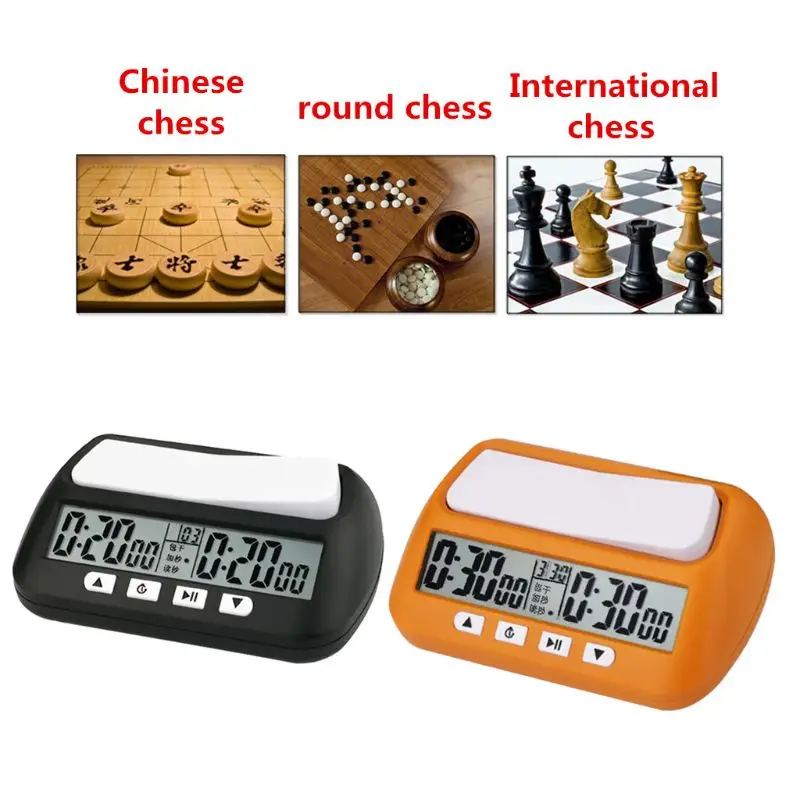 Chess Timer Y1UC Professional Chess Clock Compact Digital Watch Count Up Down Timer Board Game Stopwatch Bonus Competition Hour Meter