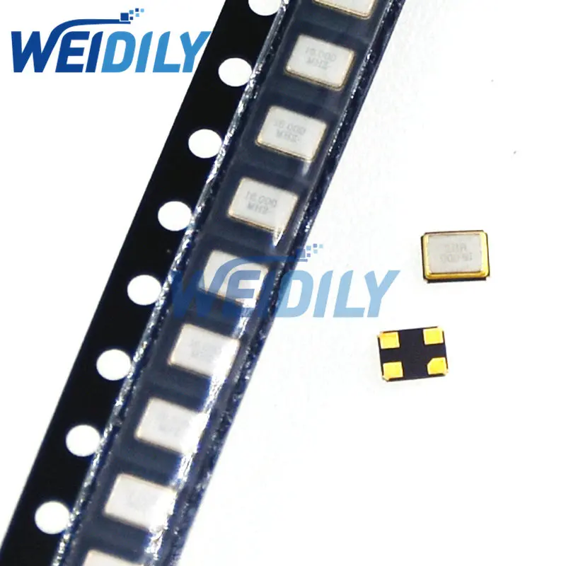 5PCS 12Mhz 16Mhz 24MHz 25Mhz 27.12Mhz 32Mhz 24M 24.000mhz 3.2*2.5mm 3225 Passive Crystal Oscillator SMD Quartz Resonator 4 Pins quartz resonator crystal oscillator kit
