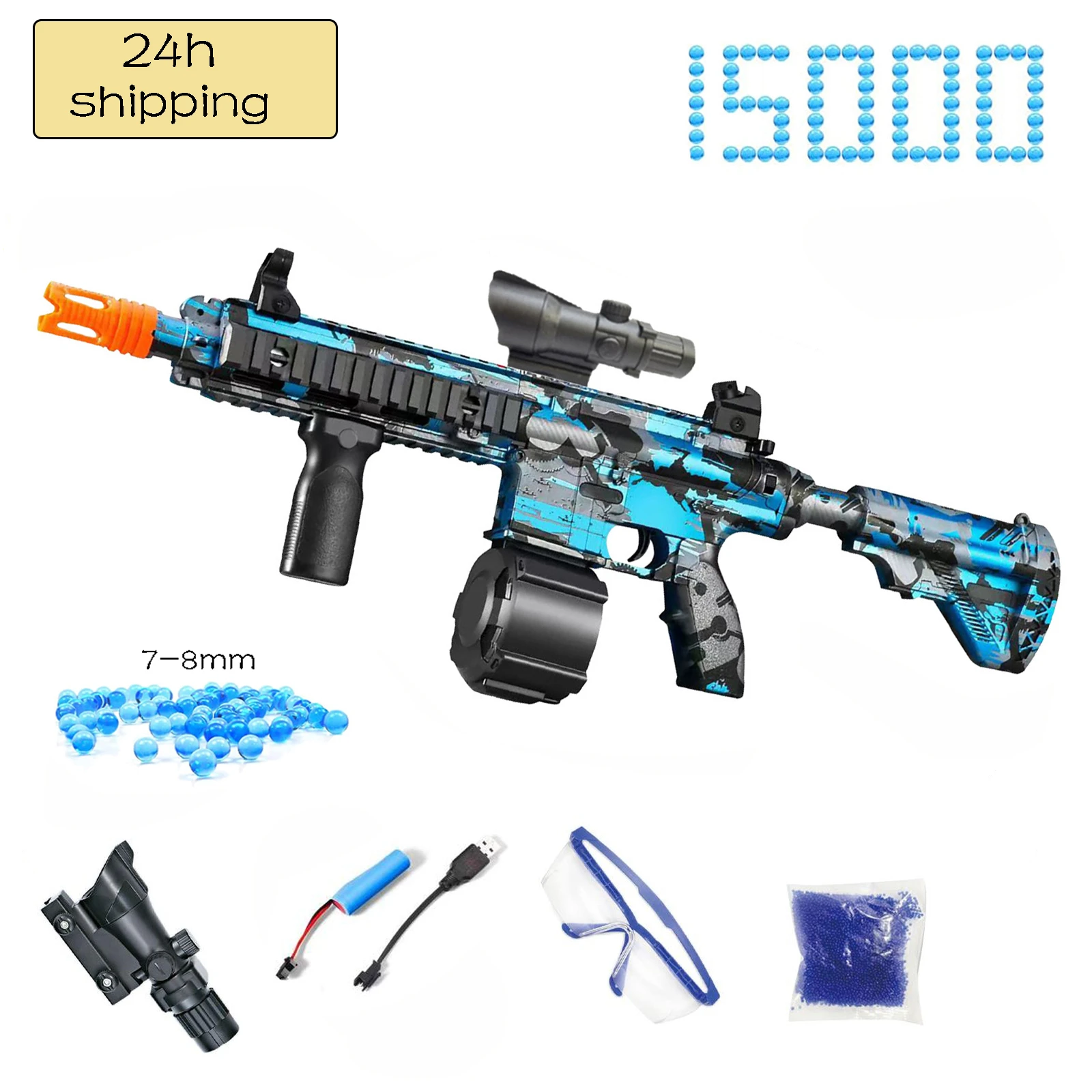 M416 Gel Gun Blaster With 15000 Hydrogel Balls Gel Blaster Manual