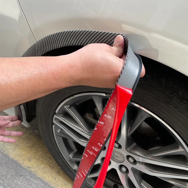 Universal Car Leaf Board Wheel Eyebrow Protector Trim Strip Anti Scratch Waterproof Rubber Seal Strip Car Stickers Accessories car stickers