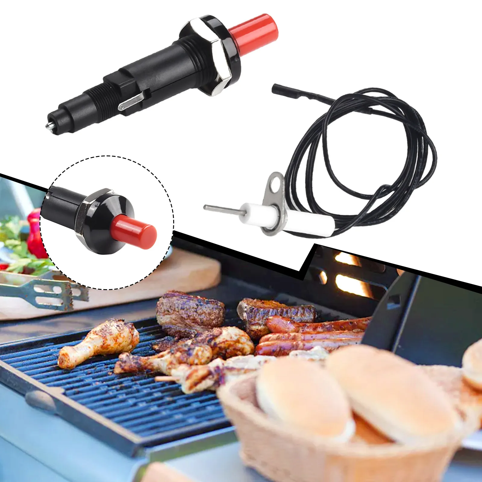 

Barbecue With Cable BBQ Piezo Spark Ignition Ovens Outdoor Push Button Igniter Camping Universal Grill Hot New