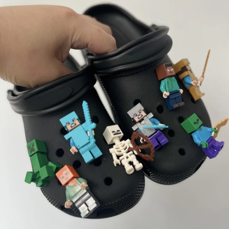 Shoe charms Jibbitz Building Block Shoes Charms Clogs Plastics Decorations Funny Cool Detachable Xmas Party Gifts Favors