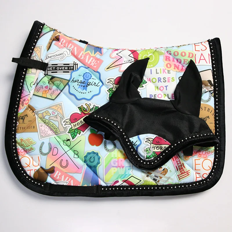 TF Horse Harness Equestrian Sweat Pad Dance Horse Sweat Cushion Cushion Shock Absorption Thickened Cute Earmuffs
